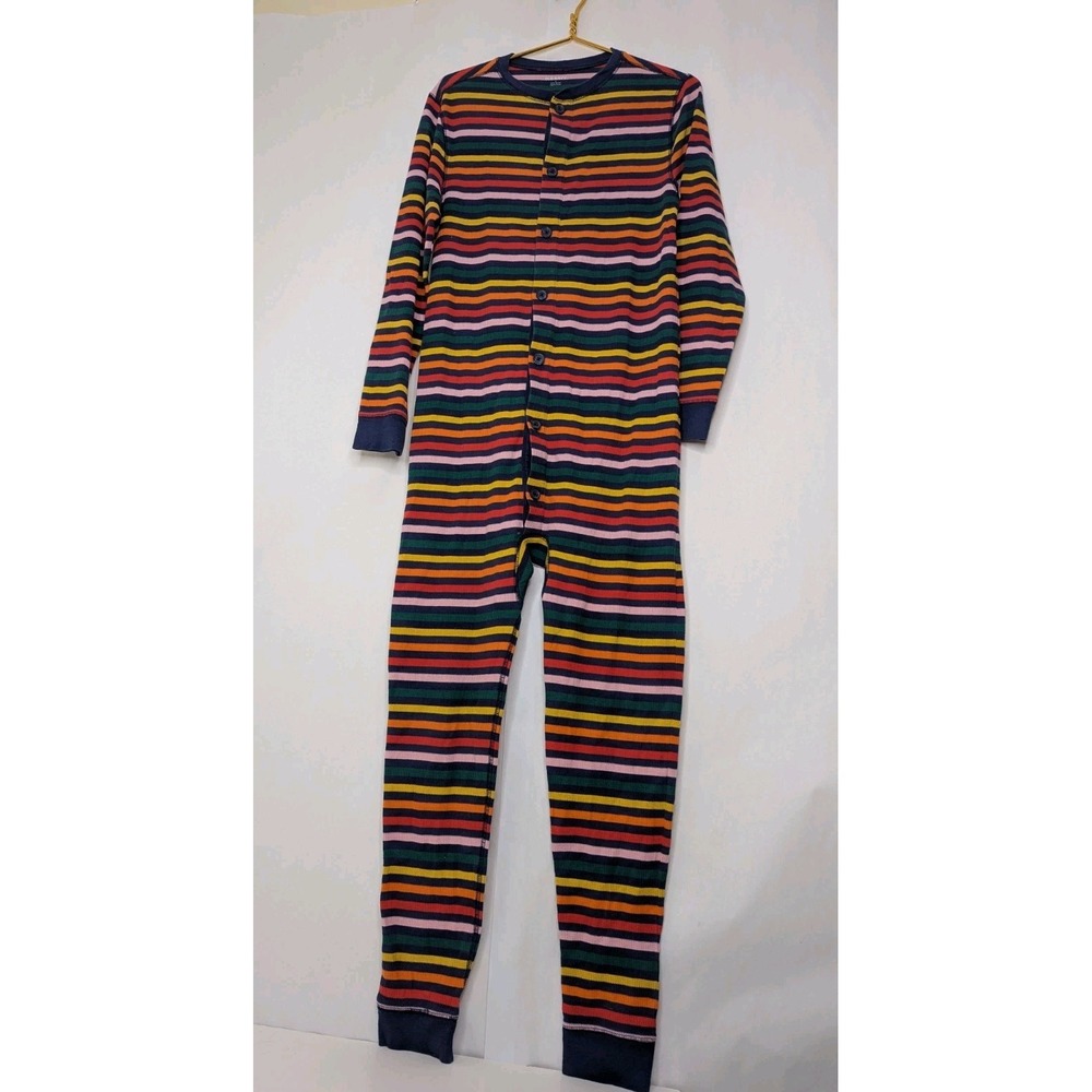 Old Navy Rainbow Thermal One Piece Pajamas Size Small